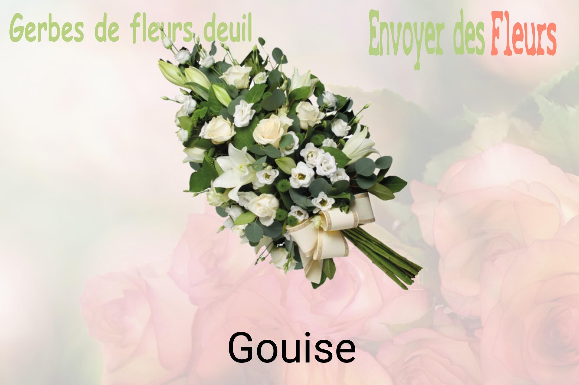 Gerbe de fleurs de deuil livrée à Gouise